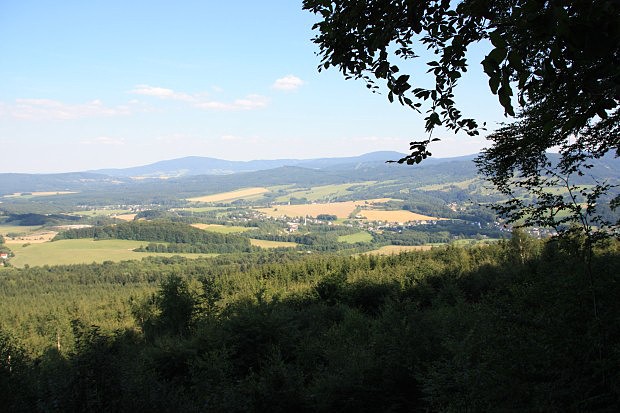 Zlatohorská vrchovina z rozhledny Hemberk