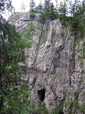 Jaskinia Mroźna, východ z jeskyně