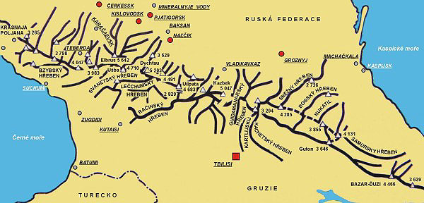 Mapka Kavkazu
