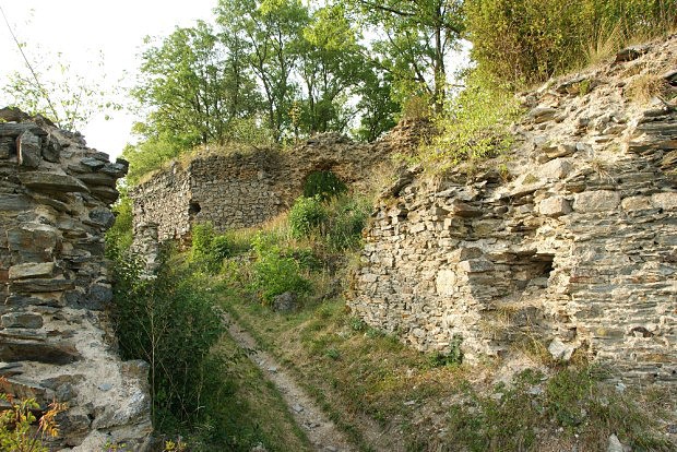 Hrad Preitenstein - zbytek hradn brny
