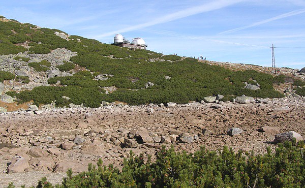 Skalnaté pleso a budova astronomické observatoře