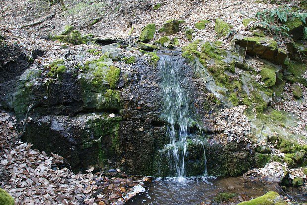 Vodopád Na Dukovanském potoce - horní stupeň vodopádu
