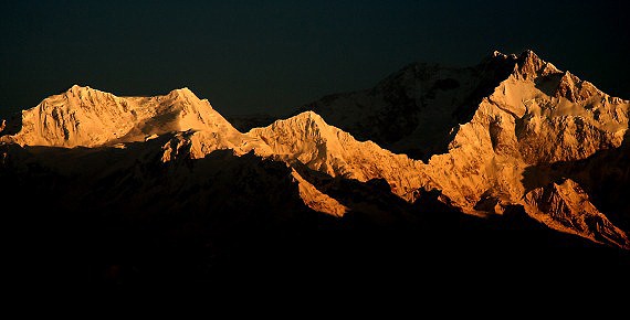 Himaláje ve večerním slunci