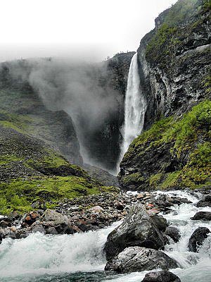 Vettifossen - nejvyšší norský vodopád