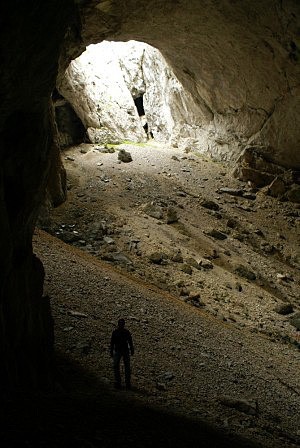 V obrovskch prostorch jeskyn Grosser Almbergloch