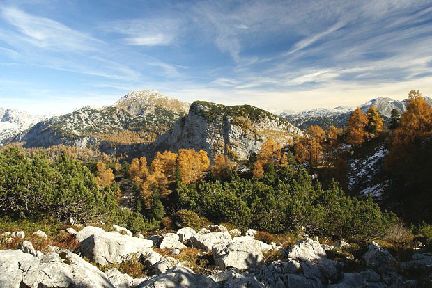 Podzim v krasov krajin poho Totes Gebirge