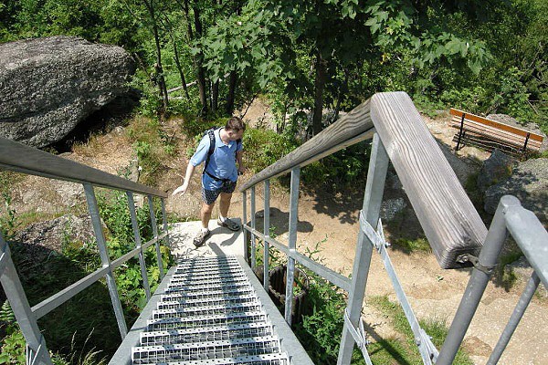 Kovové schody na vrchol Nebelsteinu