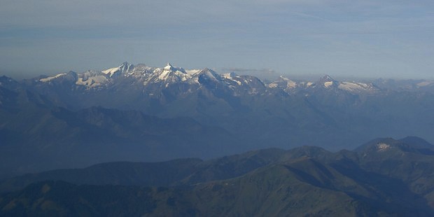 Vysoké Taury s Grossglocknerem (3798 m) - přiblíženo