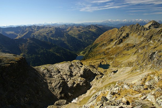 Vysoké Taury a Berchtesgadenské Alpy z výstupu na Hochwildstelle (2 747 m)