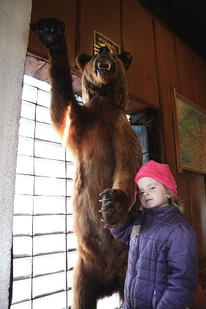 Společné foto s medvědem na Prašivé