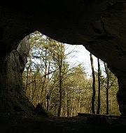 Jeskyně Velká Pec - pohled z jeskyně