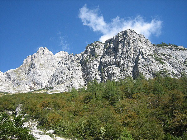 Cestou k hřebeni Julských Alp