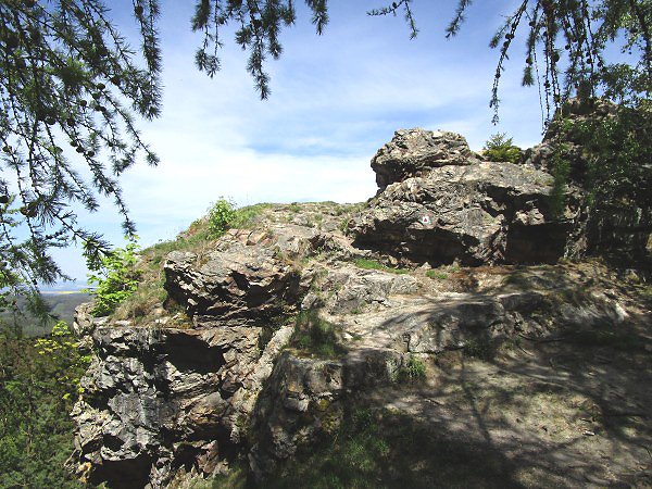 Hrad Radeč - vrcholové skalisko