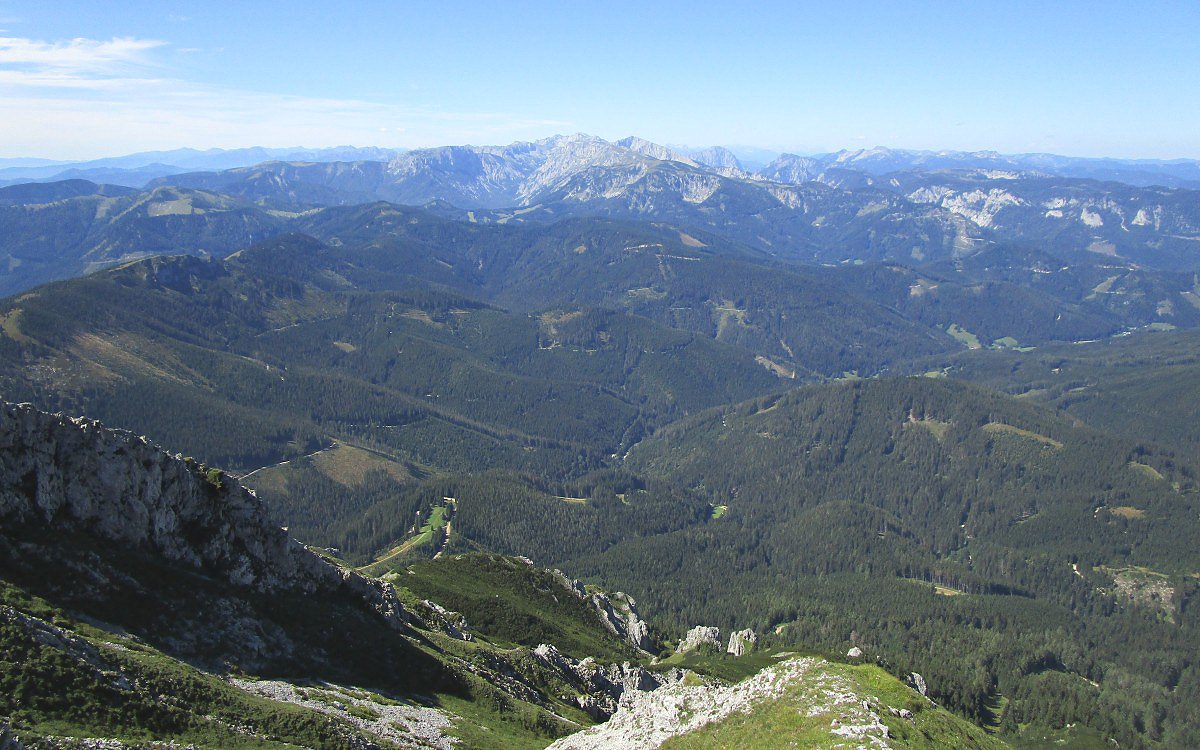 Pohoří Hochschwab z Hohe Veitsch