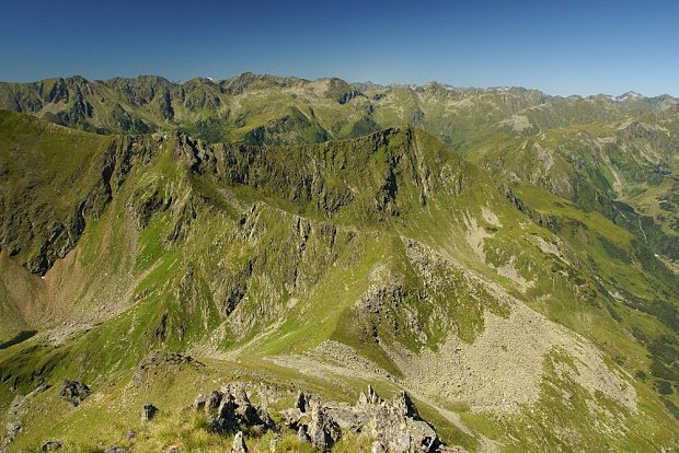 Schladmingské Taury z vrcholu Hochstubofen (2 385 m)