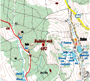 Baldský vrch, mapa Shocart