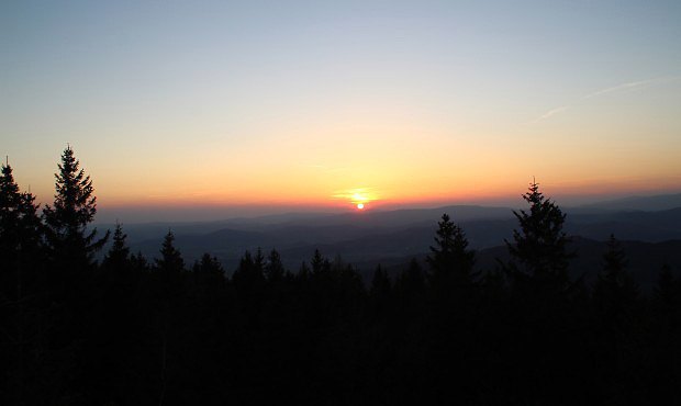 Západ Slunce z Kamenného vrchu