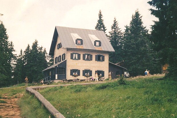 Restaurace Waldschmidthaus pod vrcholem Velkho Roklanu